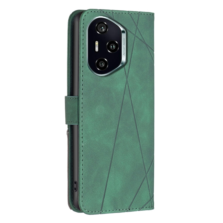 For Honor 300 Pro / 300 Ultra Magnetic Buckle Rhombus Texture Leather Phone Case