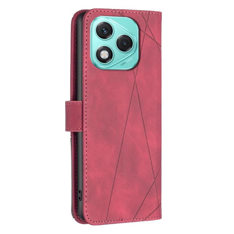 For Honor 400 Lite Global Magnetic Buckle Rhombus Texture Leather Phone Case