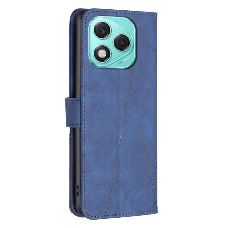 For Honor 400 Lite Global Magnetic Buckle Rhombus Texture Leather Phone Case