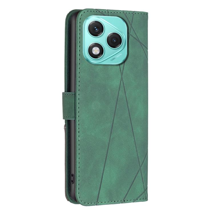 For Honor 400 Lite Global Magnetic Buckle Rhombus Texture Leather Phone Case
