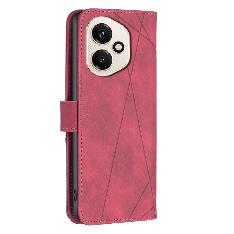 For Honor 400 Global 156.5mm Magnetic Buckle Rhombus Texture Leather Phone Case