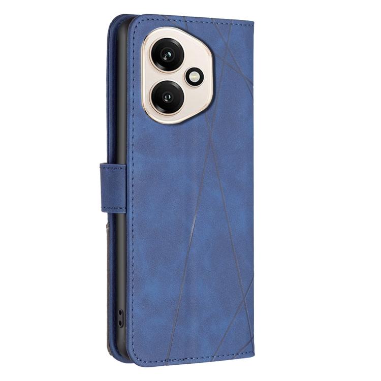 For Honor 400 Global 156.5mm Magnetic Buckle Rhombus Texture Leather Phone Case