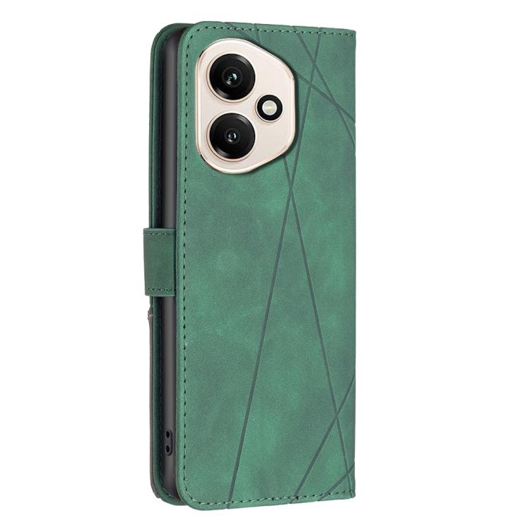 For Honor 400 Global 156.5mm Magnetic Buckle Rhombus Texture Leather Phone Case