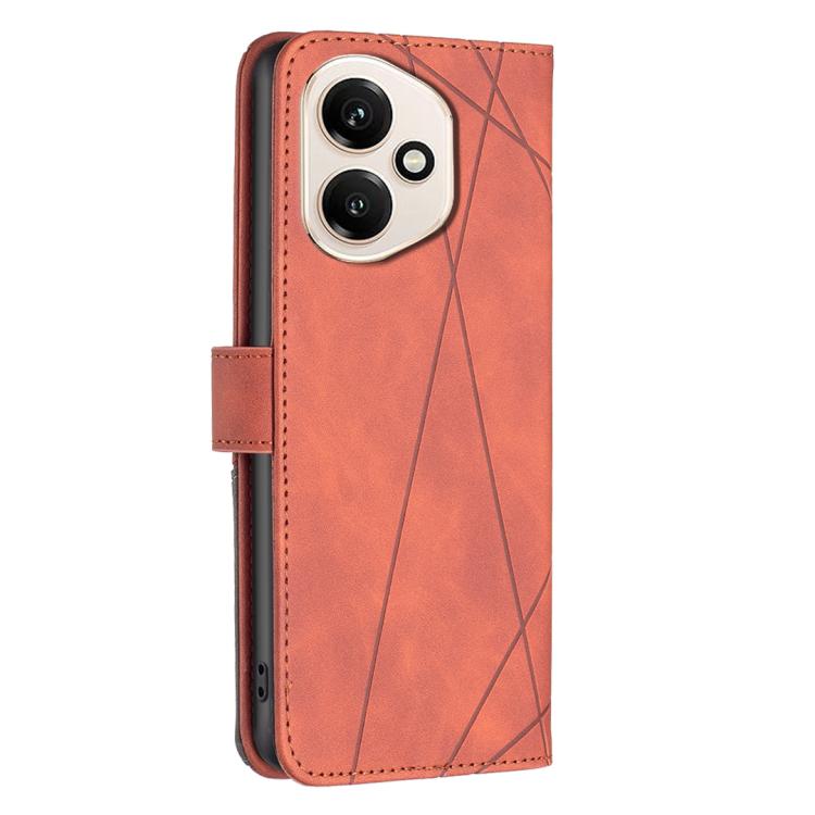 For Honor 400 Global 156.5mm Magnetic Buckle Rhombus Texture Leather Phone Case