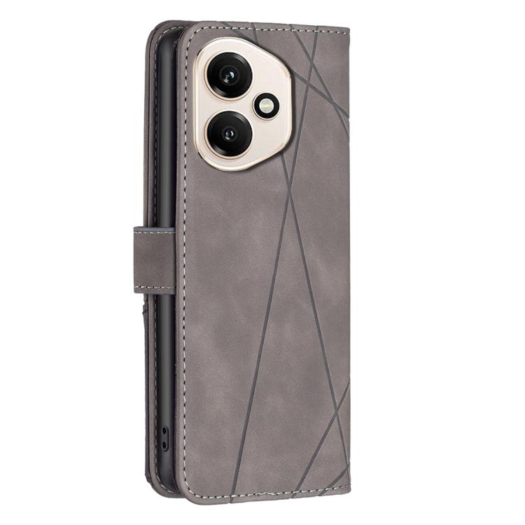 For Honor 400 Global 156.5mm Magnetic Buckle Rhombus Texture Leather Phone Case