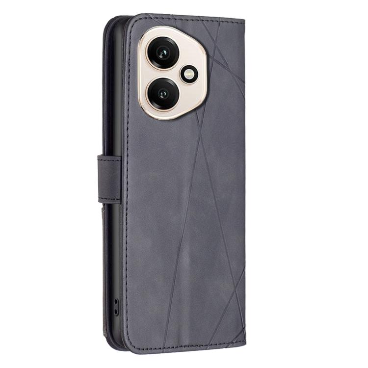 For Honor 400 Global 156.5mm Magnetic Buckle Rhombus Texture Leather Phone Case