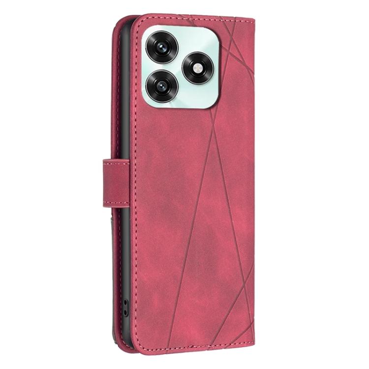 For Honor X5c 4G / X5c Plus Magnetic Buckle Rhombus Texture Leather Phone Case