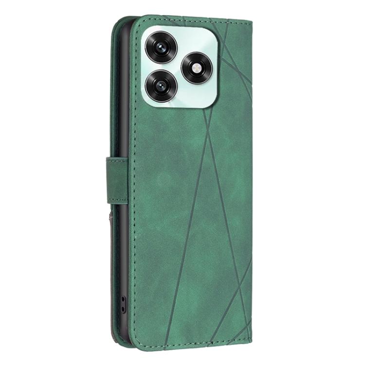 For Honor X5c 4G / X5c Plus Magnetic Buckle Rhombus Texture Leather Phone Case