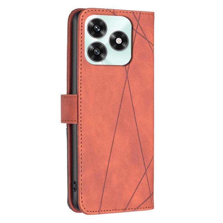 For Honor X5c 4G / X5c Plus Magnetic Buckle Rhombus Texture Leather Phone Case