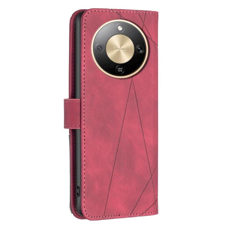 For Honor X9d 5G / X70 5G Magnetic Buckle Rhombus Texture Leather Phone Case