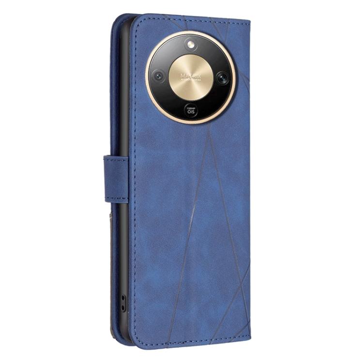For Honor X9d 5G / X70 5G Magnetic Buckle Rhombus Texture Leather Phone Case