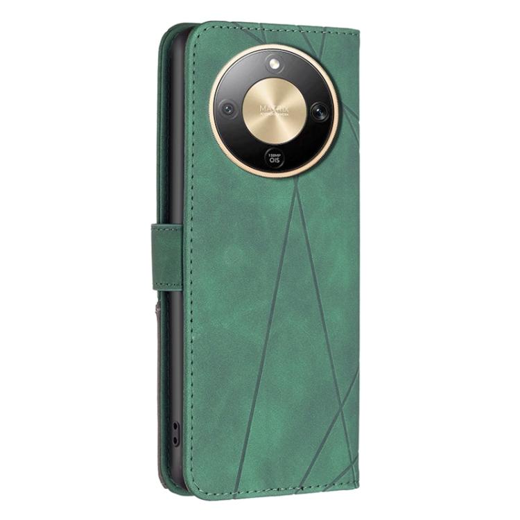 For Honor X9d 5G / X70 5G Magnetic Buckle Rhombus Texture Leather Phone Case