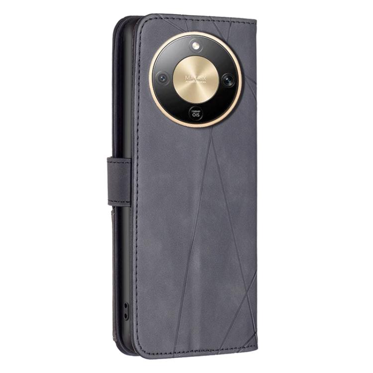 For Honor X9d 5G / X70 5G Magnetic Buckle Rhombus Texture Leather Phone Case