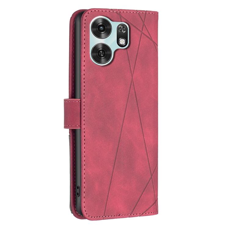 For Honor X6d 5G Magnetic Buckle Rhombus Texture Leather Phone Case