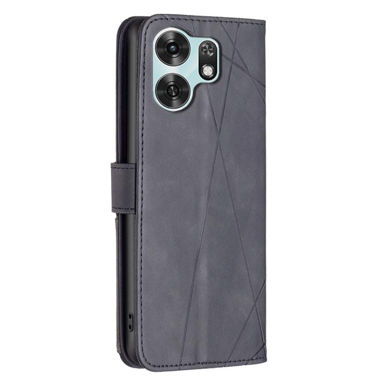 For Honor X6d 5G Magnetic Buckle Rhombus Texture Leather Phone Case