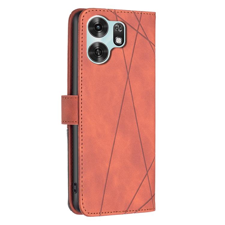 For Honor X6d 5G Magnetic Buckle Rhombus Texture Leather Phone Case