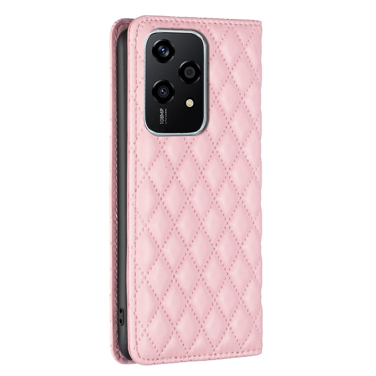For Honor 200 Lite Global Diamond Lattice Magnetic Leather Flip Phone Case