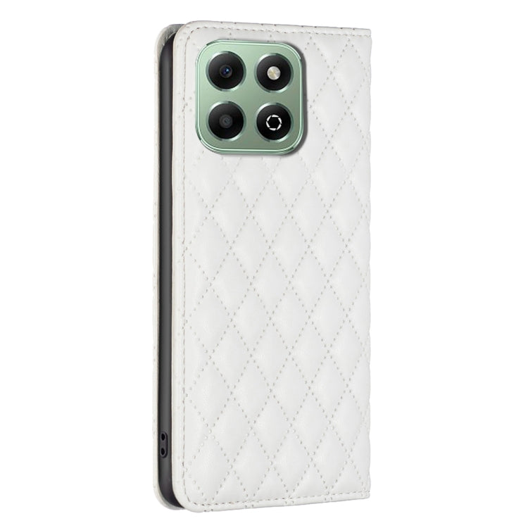 For Honor X6b Diamond Lattice Magnetic Leather Flip Phone Case