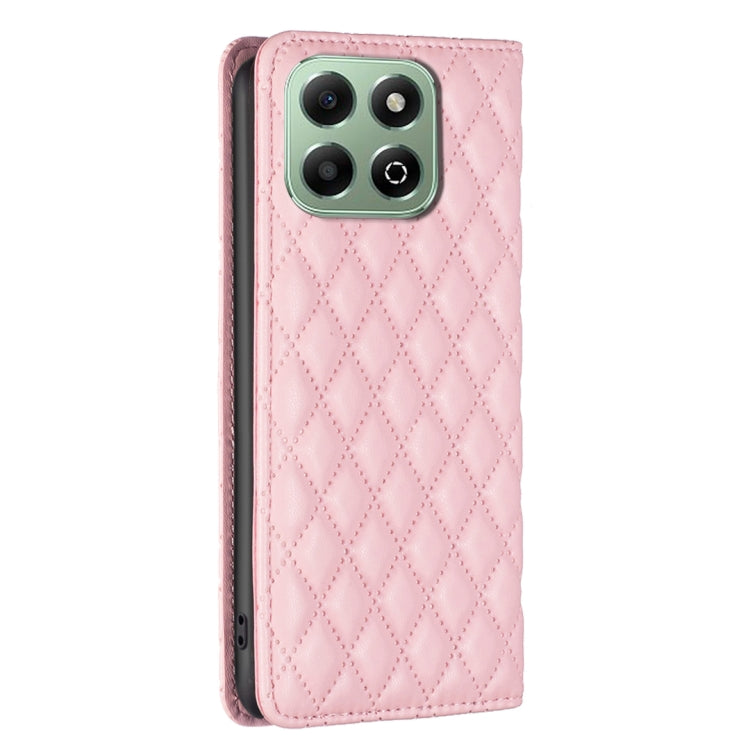 For Honor X6b Diamond Lattice Magnetic Leather Flip Phone Case