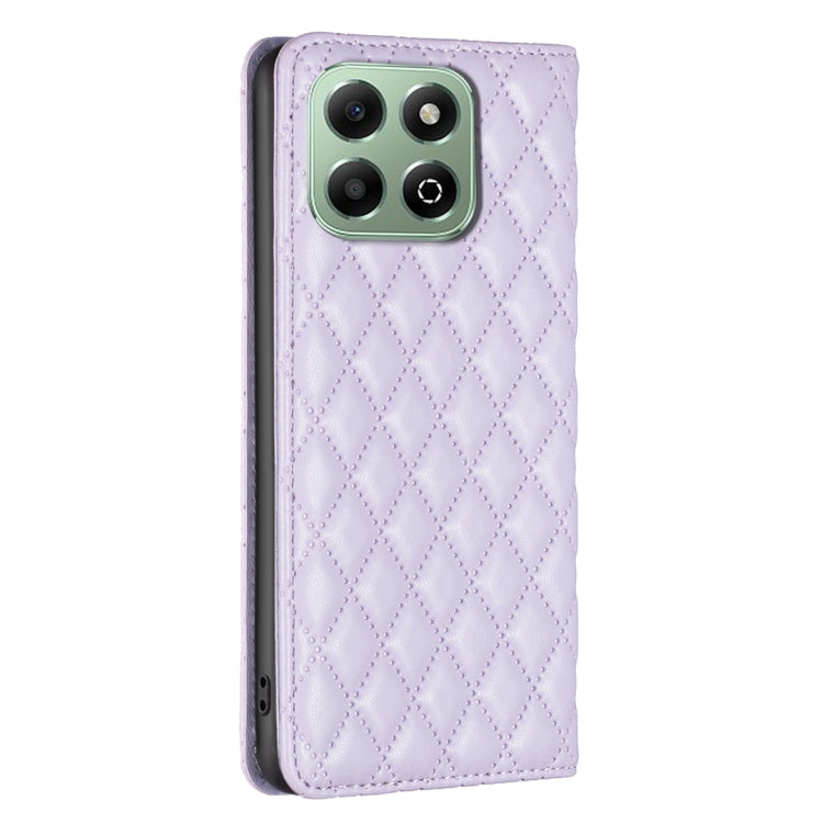 For Honor X6b Diamond Lattice Magnetic Leather Flip Phone Case
