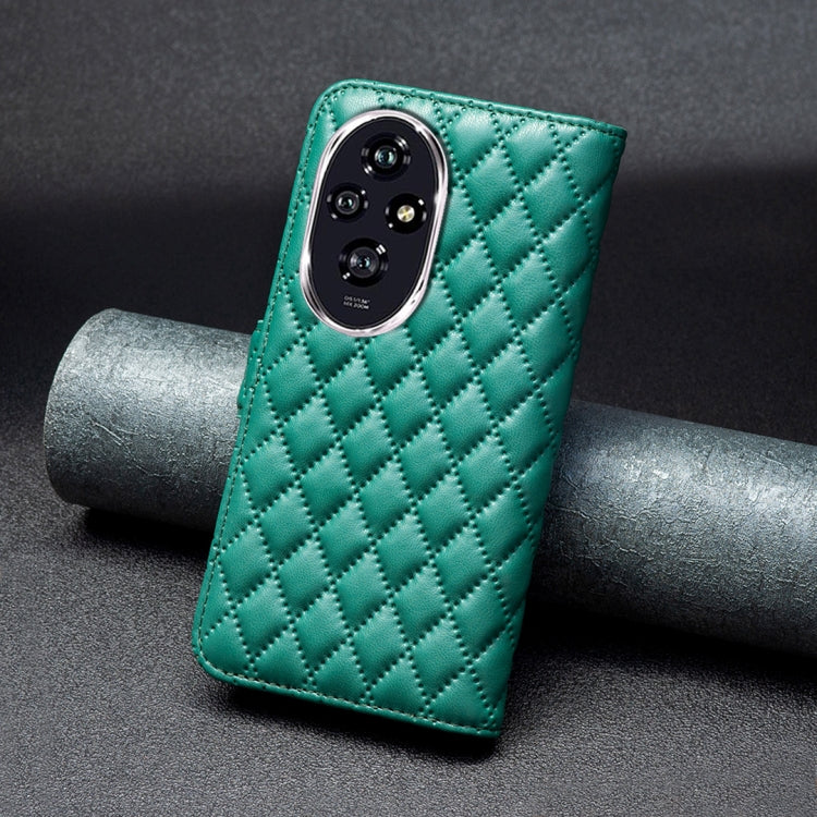 For Honor 200 Diamond Lattice Wallet Flip Leather Phone Case