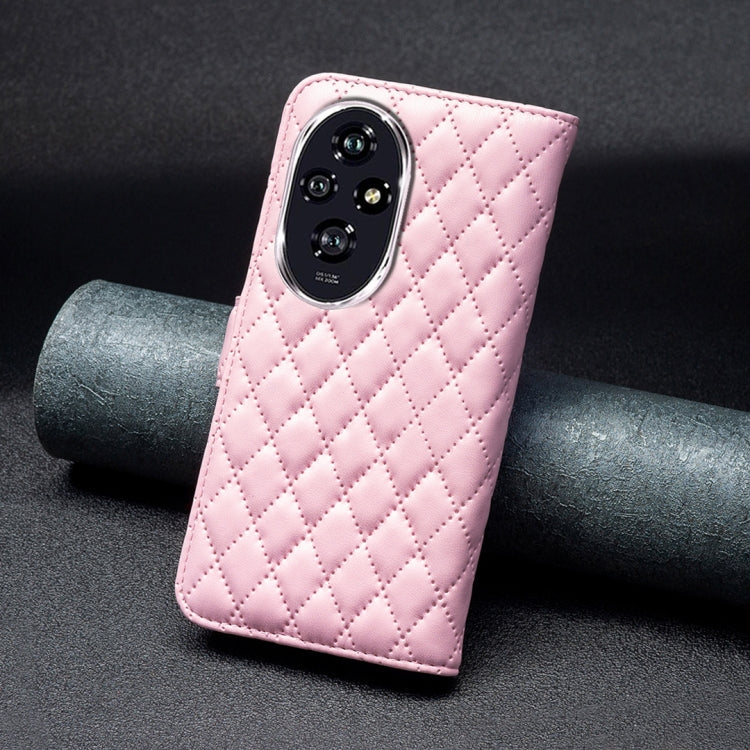 For Honor 200 Diamond Lattice Wallet Flip Leather Phone Case