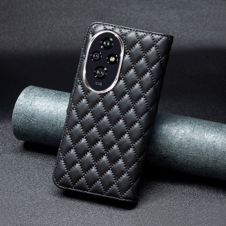 For Honor 200 Diamond Lattice Wallet Flip Leather Phone Case