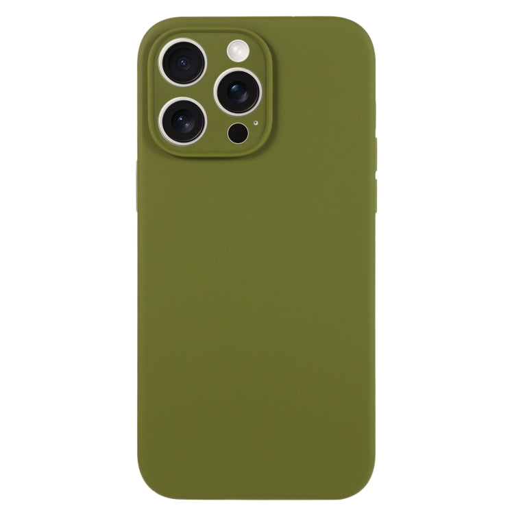 For iPhone 16 Pro Max Pure Color Liquid Silicone Fine Pore Phone Case