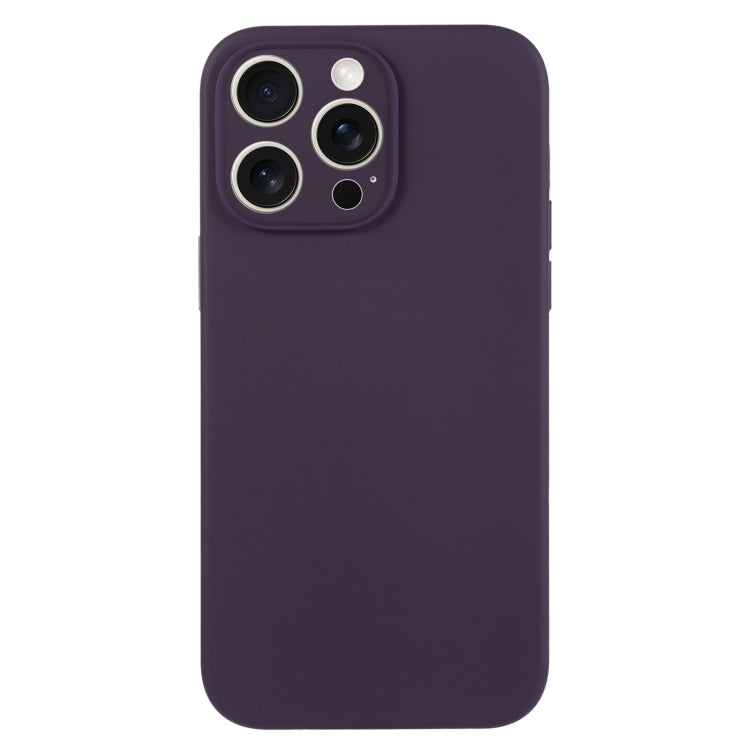 For iPhone 16 Pro Max Pure Color Liquid Silicone Fine Pore Phone Case