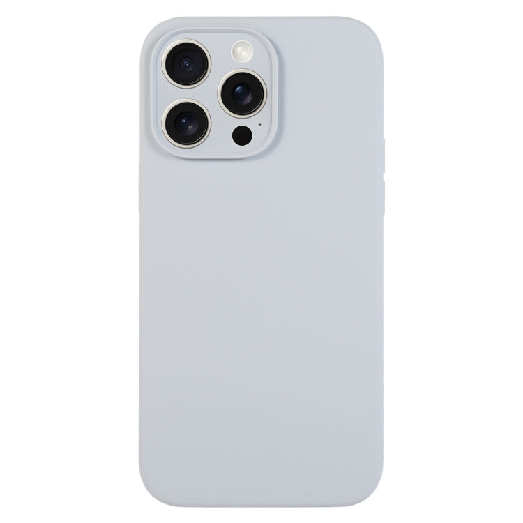 For iPhone 16 Pro Max Pure Color Liquid Silicone Fine Pore Phone Case