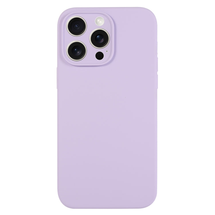 For iPhone 16 Pro Max Pure Color Liquid Silicone Fine Pore Phone Case