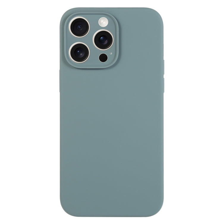 For iPhone 16 Pro Max Pure Color Liquid Silicone Fine Pore Phone Case