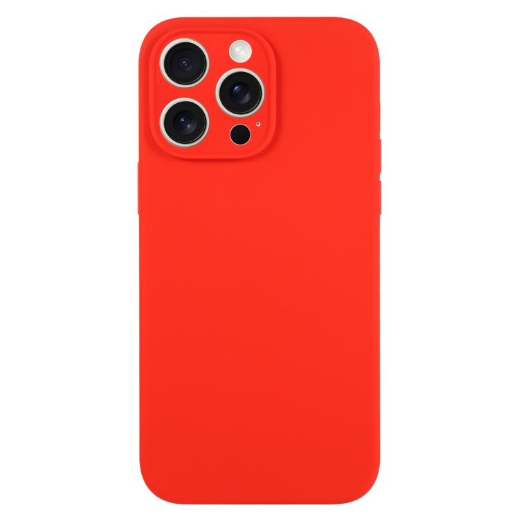 For iPhone 16 Pro Max Pure Color Liquid Silicone Fine Pore Phone Case