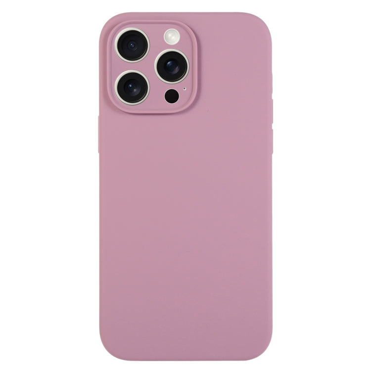 For iPhone 16 Pro Max Pure Color Liquid Silicone Fine Pore Phone Case