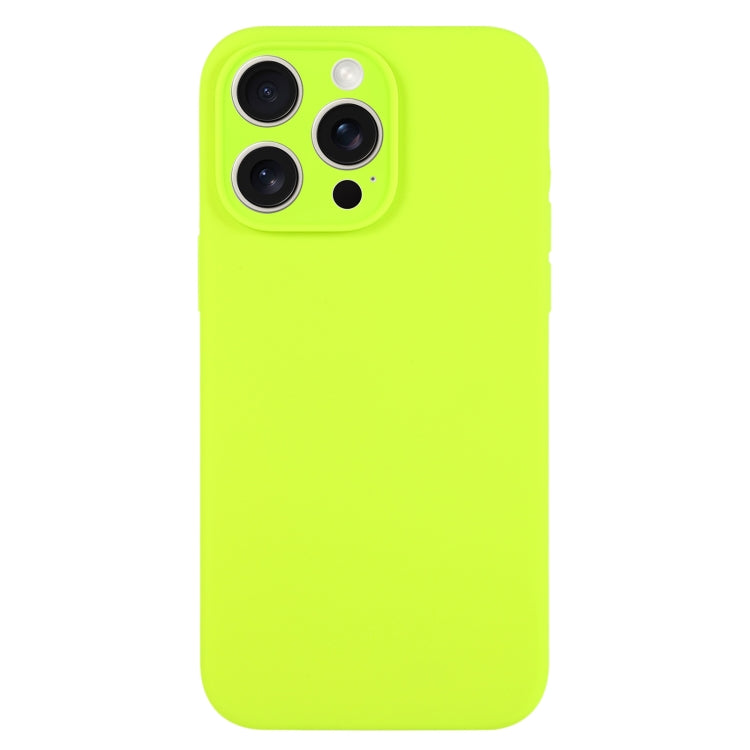 For iPhone 16 Pro Max Pure Color Liquid Silicone Fine Pore Phone Case