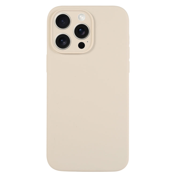 For iPhone 16 Pro Pure Color Liquid Silicone Fine Pore Phone Case