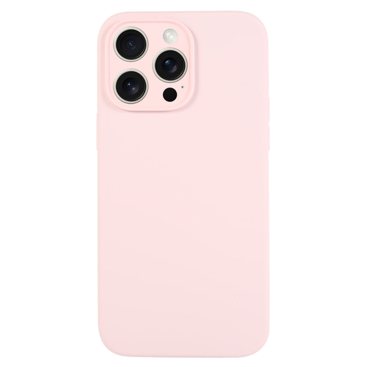 For iPhone 16 Pro Pure Color Liquid Silicone Fine Pore Phone Case