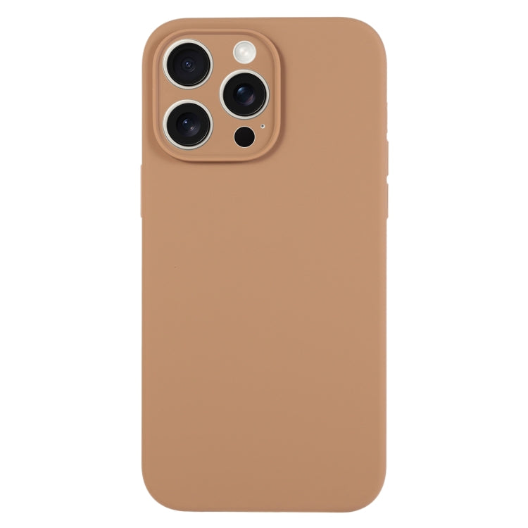 For iPhone 16 Pro Pure Color Liquid Silicone Fine Pore Phone Case