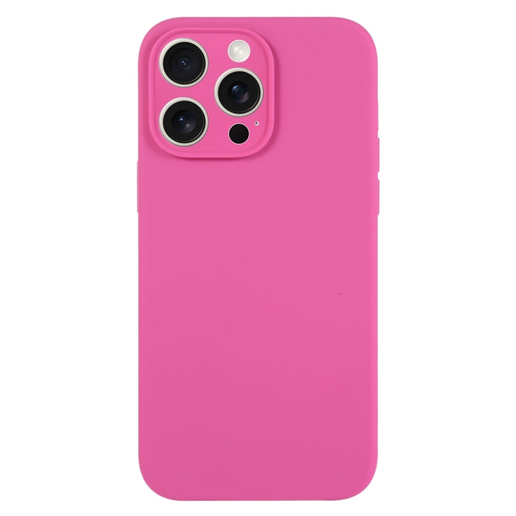 For iPhone 16 Pro Pure Color Liquid Silicone Fine Pore Phone Case