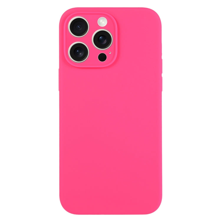 For iPhone 16 Pro Pure Color Liquid Silicone Fine Pore Phone Case