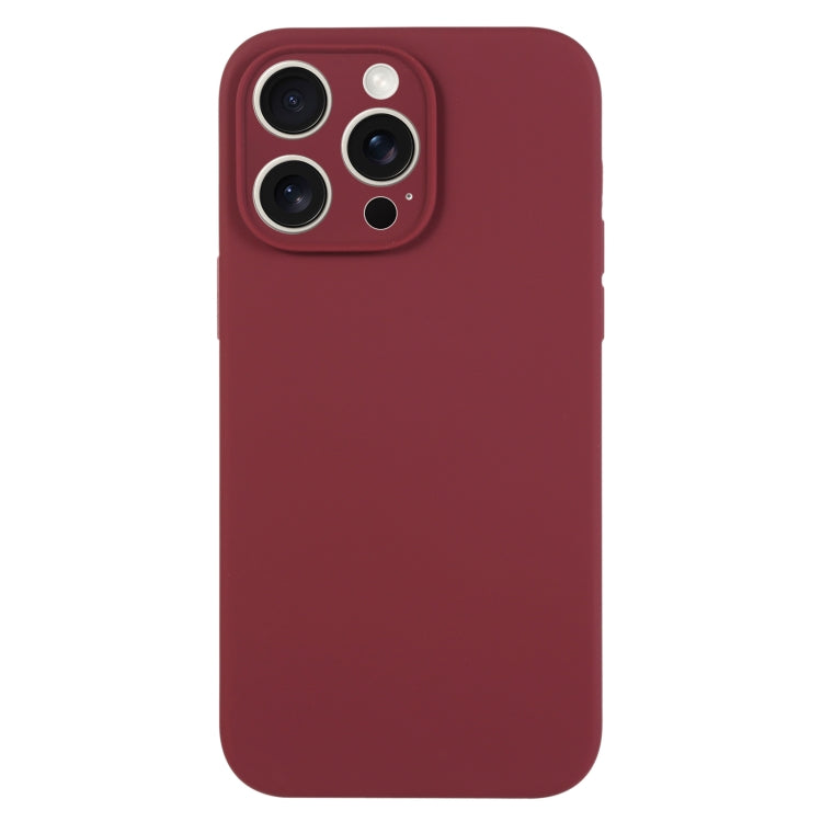 For iPhone 16 Pro Pure Color Liquid Silicone Fine Pore Phone Case