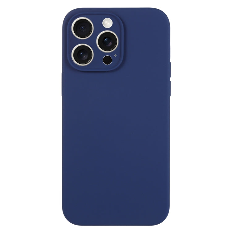 For iPhone 16 Pro Pure Color Liquid Silicone Fine Pore Phone Case