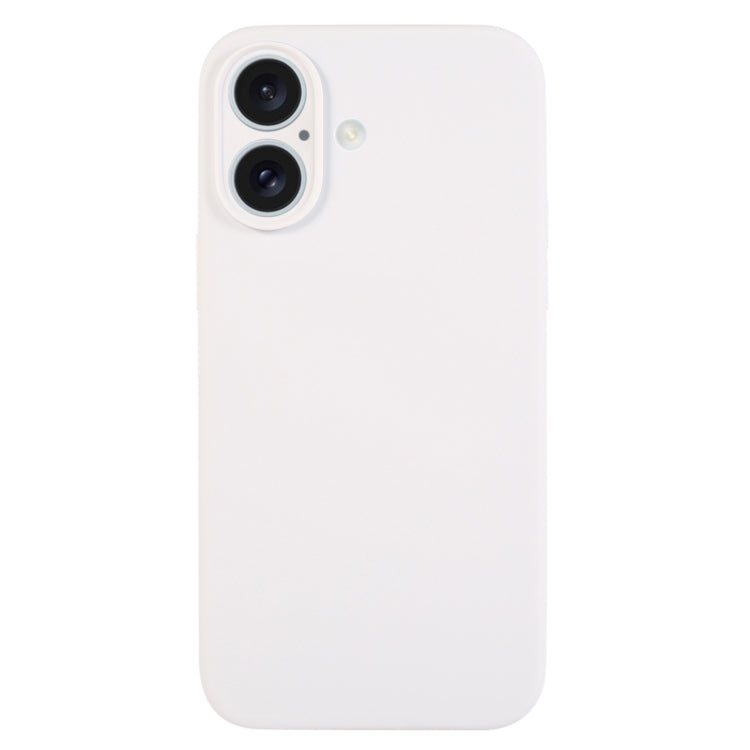 For iPhone 16 Plus Pure Color Liquid Silicone Fine Pore Phone Case