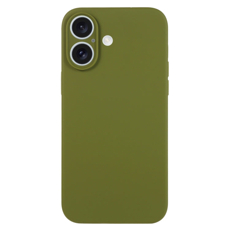 For iPhone 16 Plus Pure Color Liquid Silicone Fine Pore Phone Case