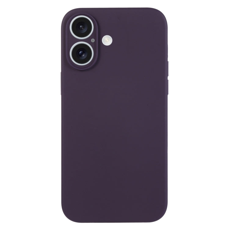 For iPhone 16 Plus Pure Color Liquid Silicone Fine Pore Phone Case