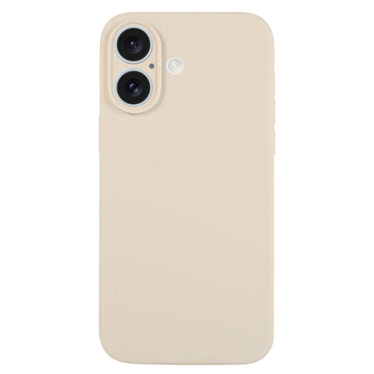 For iPhone 16 Plus Pure Color Liquid Silicone Fine Pore Phone Case
