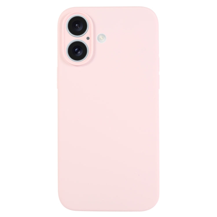 For iPhone 16 Plus Pure Color Liquid Silicone Fine Pore Phone Case