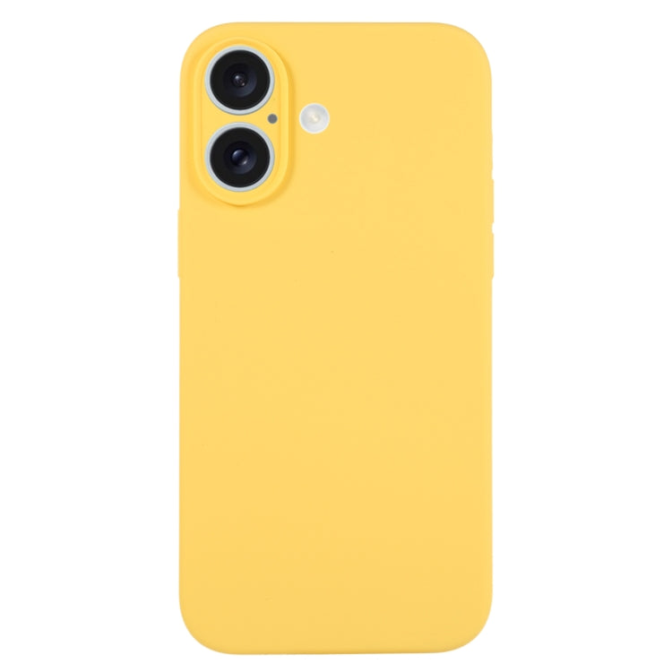 For iPhone 16 Plus Pure Color Liquid Silicone Fine Pore Phone Case