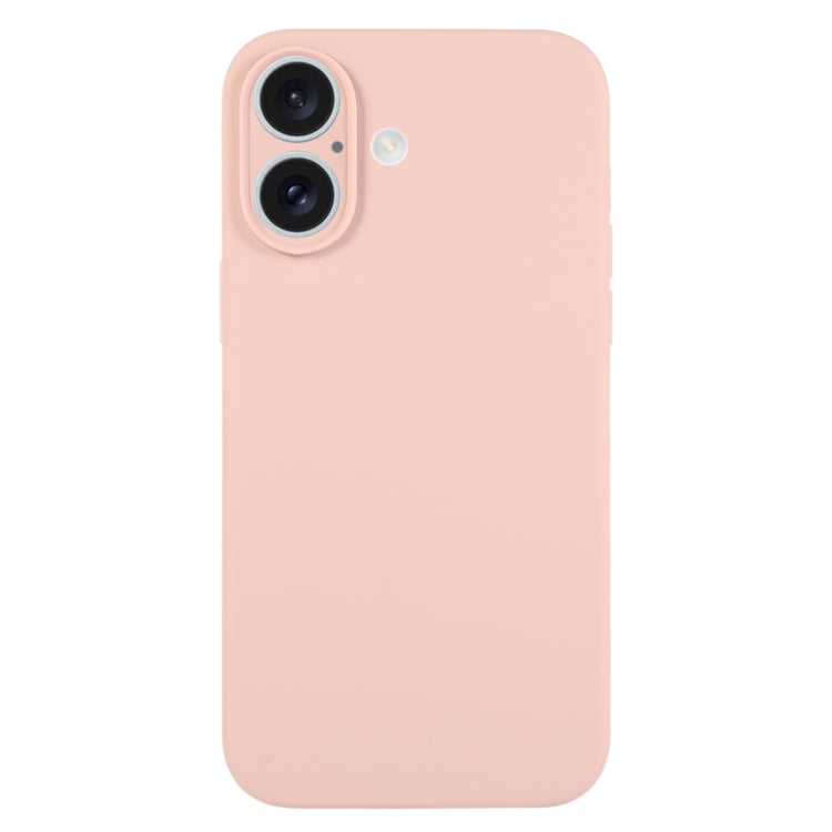 For iPhone 16 Plus Pure Color Liquid Silicone Fine Pore Phone Case