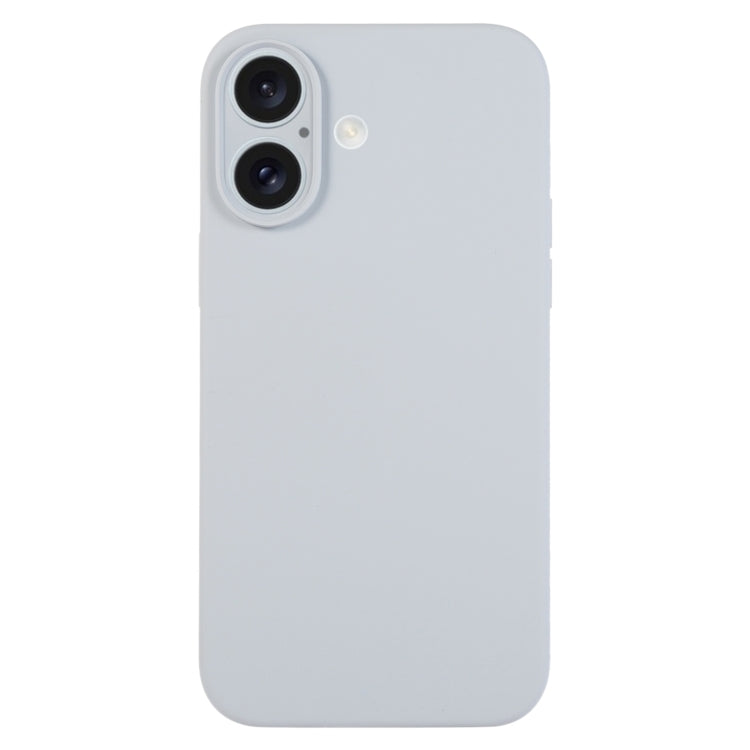 For iPhone 16 Plus Pure Color Liquid Silicone Fine Pore Phone Case